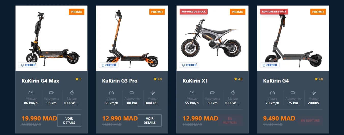 Projet E-commerce Kukirin réalisé par WebHive - Aperçu 3